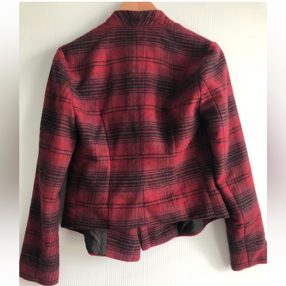 BB Dakota Red and Black Plaid Blazer - Picture 7 of 7